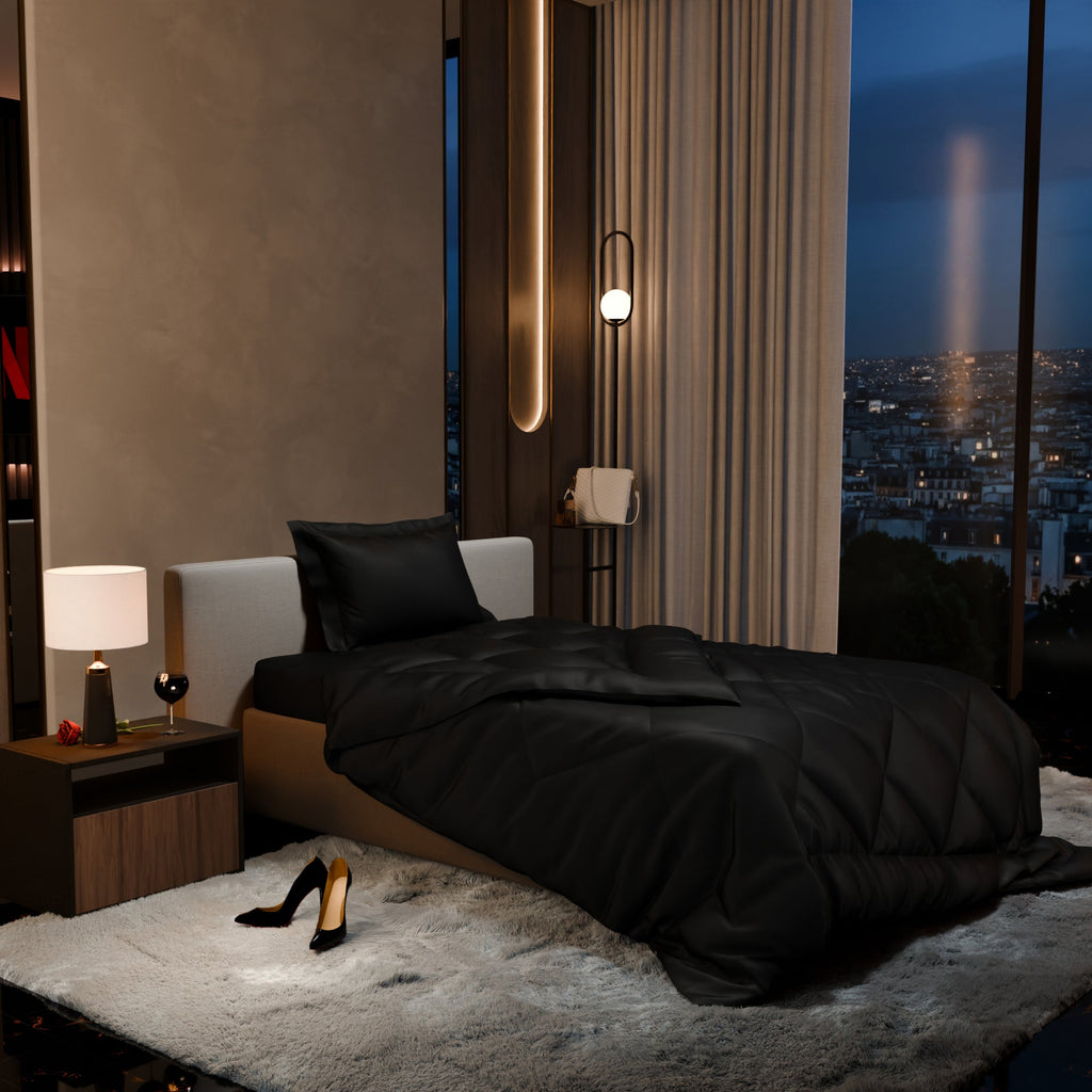 Midnight Black Bed in a Bag