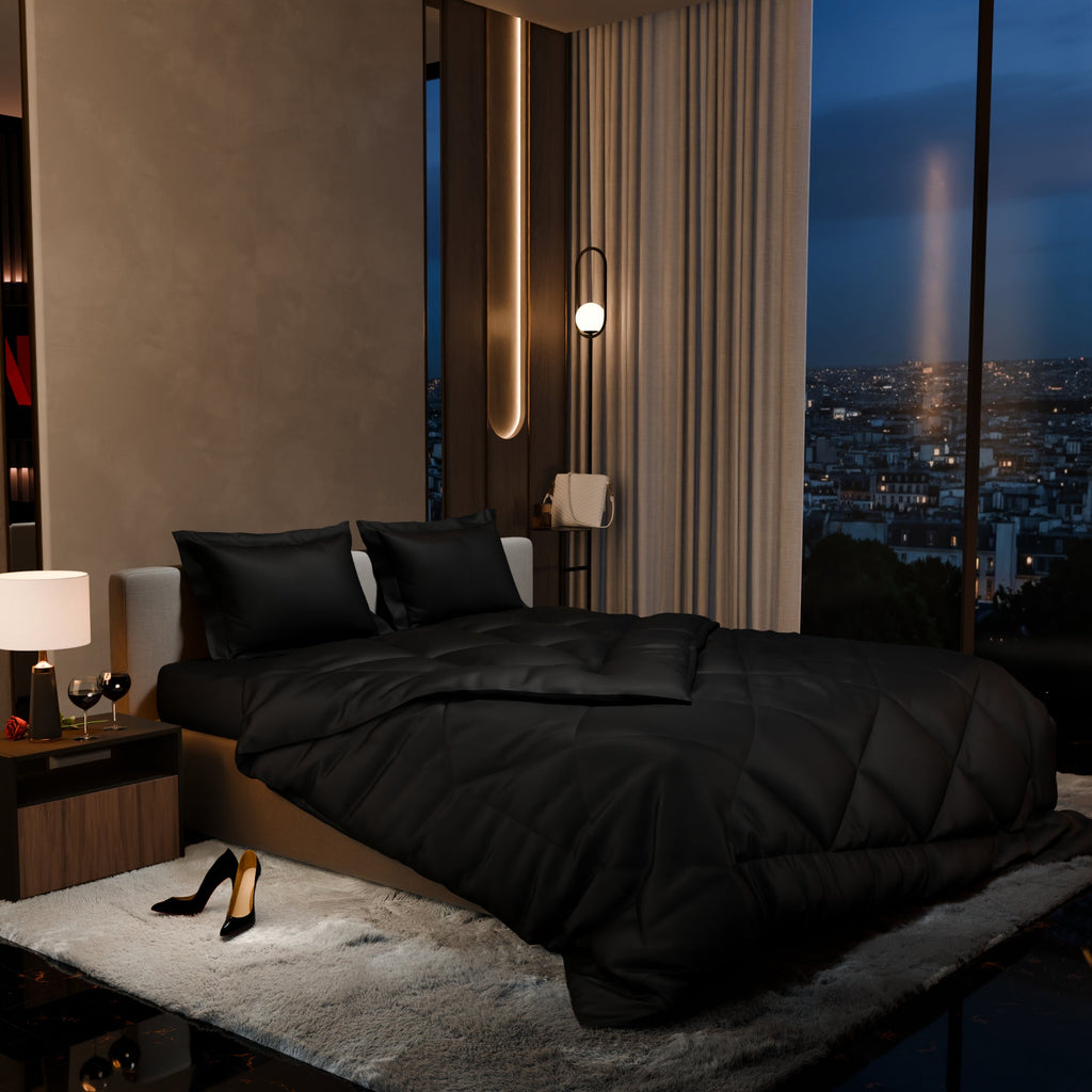 Midnight Black Bed in a Bag