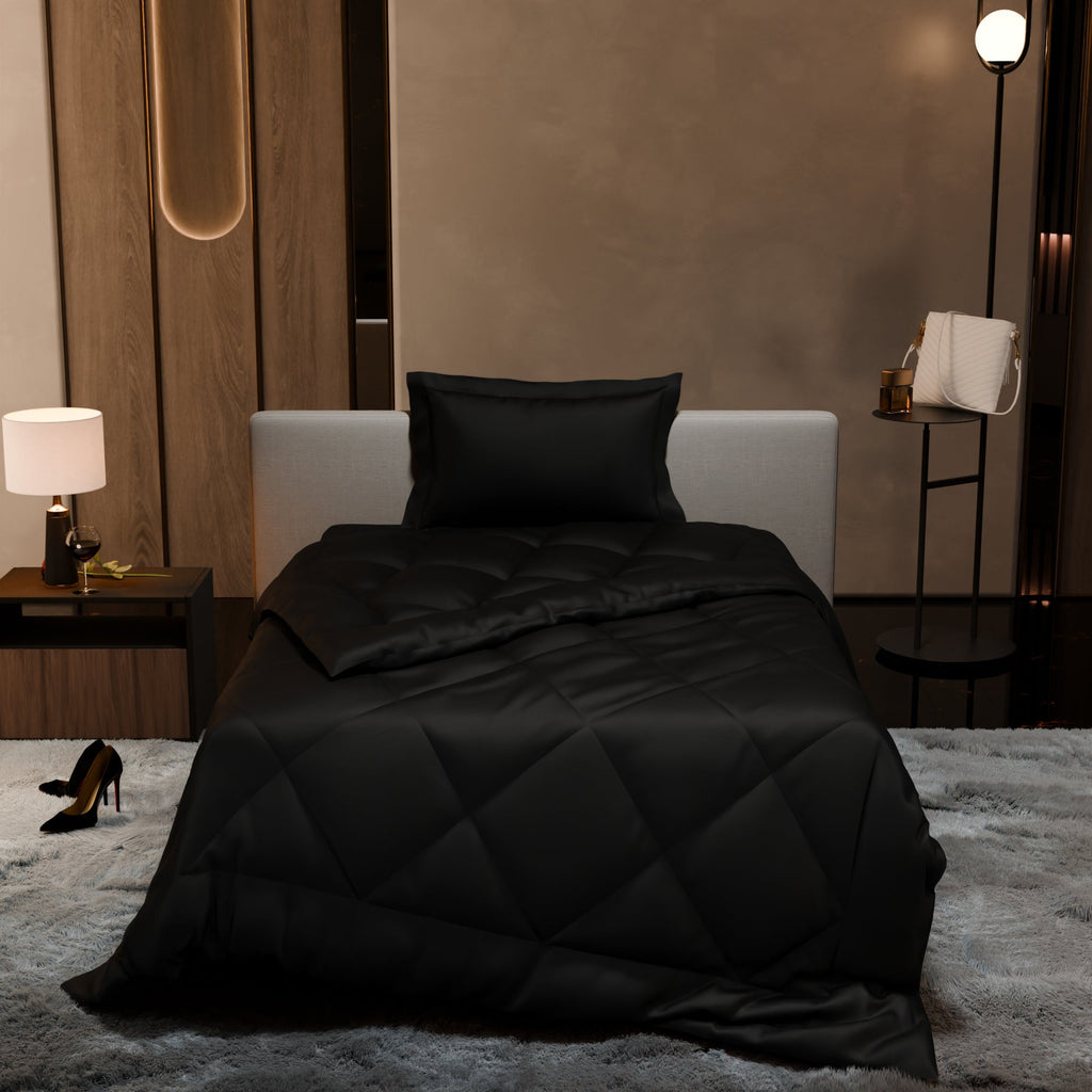Midnight Black Bed in a Bag