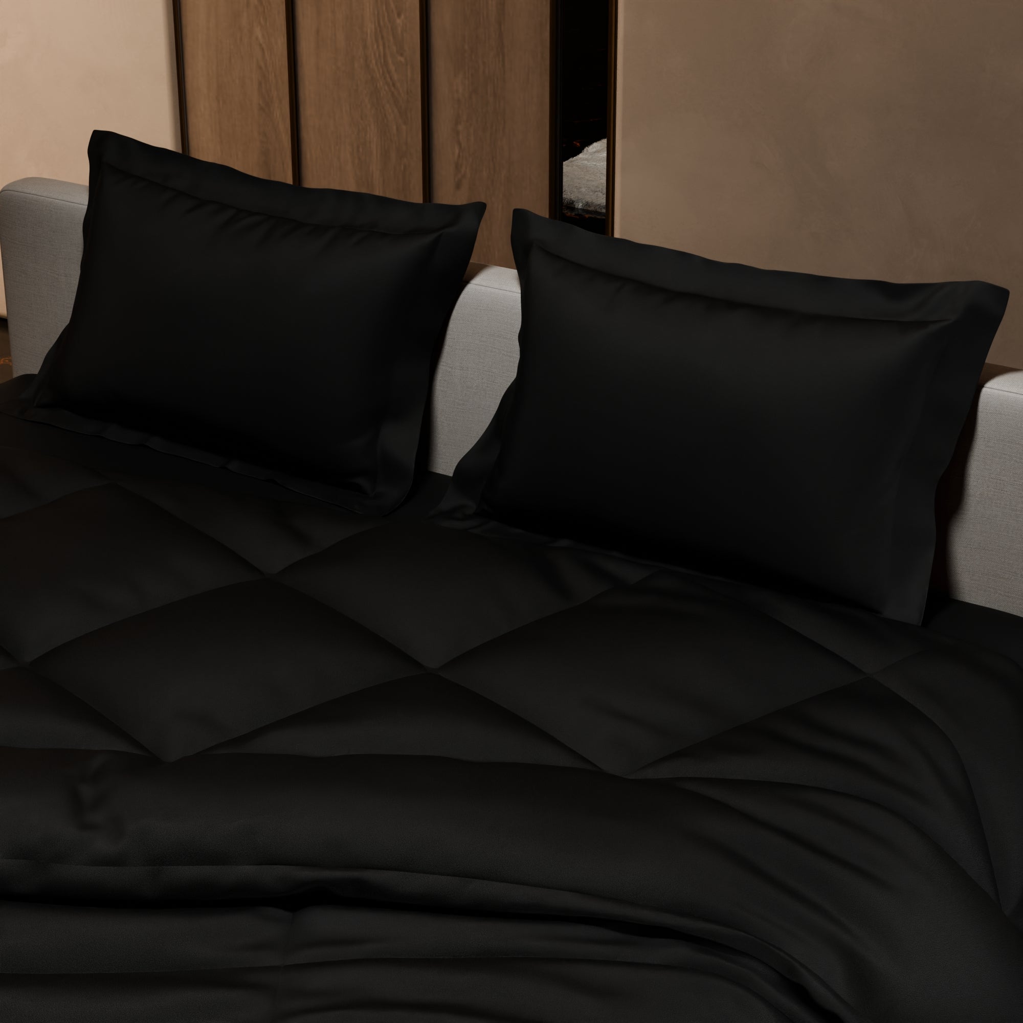 Midnight Black Bed in a Bag