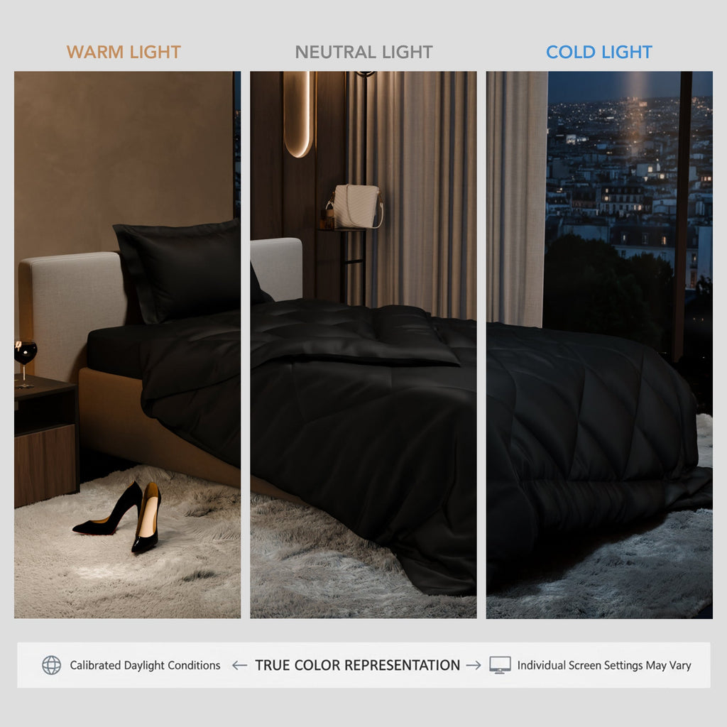 Midnight Black Bed in a Bag
