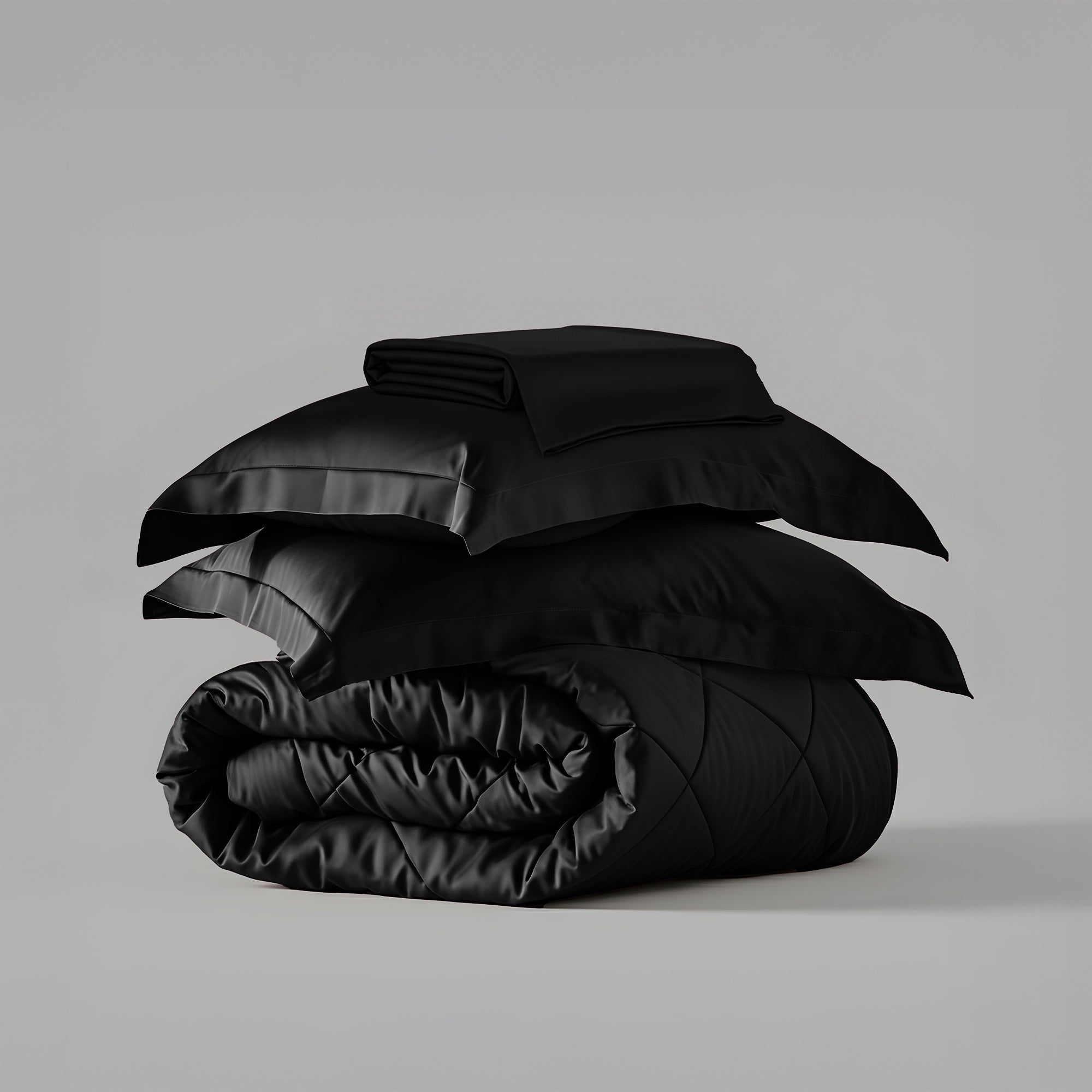 Midnight Black Bed in a Bag
